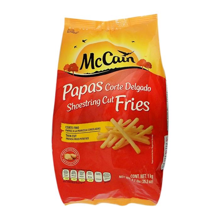 Papas congeladas McCain corte delgado 1 kg