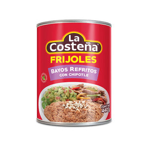 Frijoles bayos refritos con chipotle La Costeña 440 g