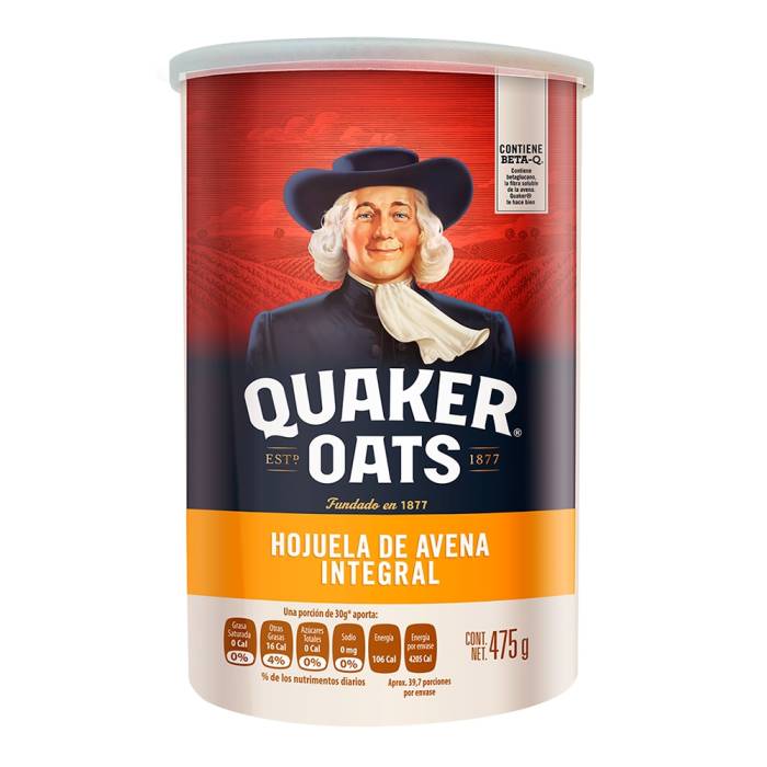Avena integral Quaker 475 g