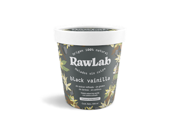 Helado saludable RawLab sabor black vainilla