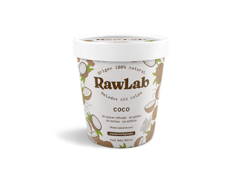 Helado saludable RawLab sabor coco