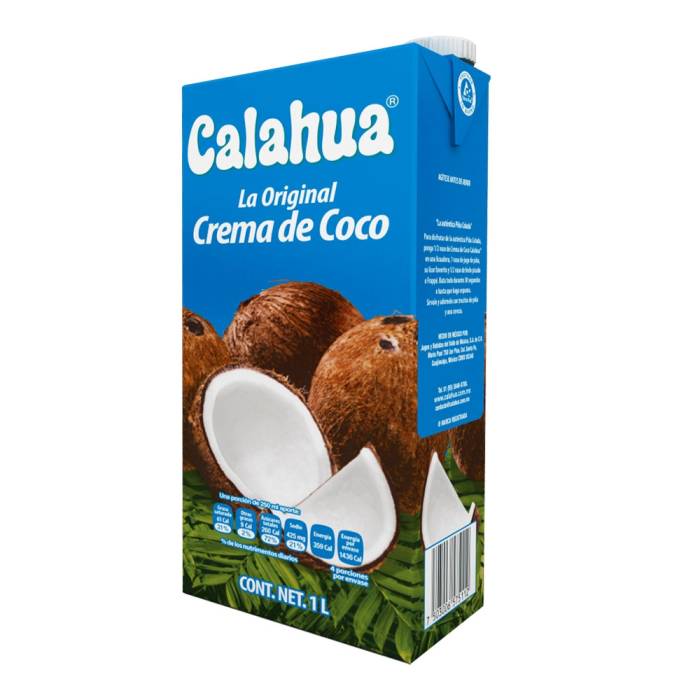 Crema de coco Calahua 1 lt