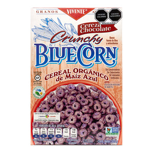 Cereal de Maíz Azul Orgánico Vivente cereza chocolate