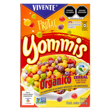 Cereal de Maíz orgánico Yommis frutal 285 g