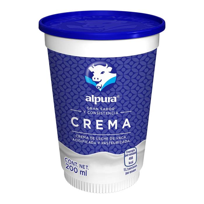 Crema ácida regular Alpura 200ml