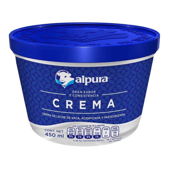 Crema ácida regular Alpura 450ml