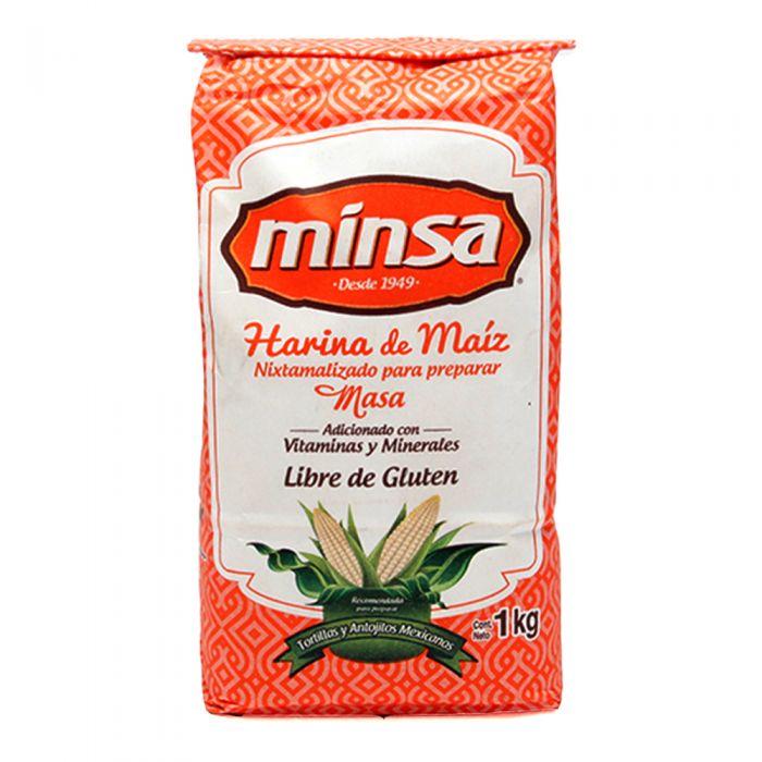 Harina de maíz Minsa sin gluten 1 kg