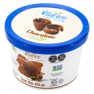 Helado orgánico de chocolate 473 ml