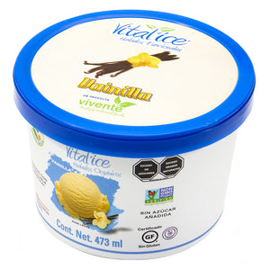 Helado orgánico de vainilla 473 ml