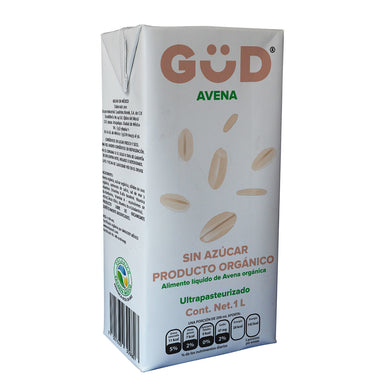 Leche de avena orgánica Güd 1 lt
