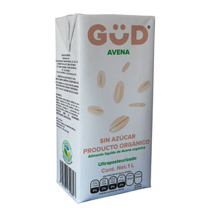 Leche de avena orgánica Güd 1 lt