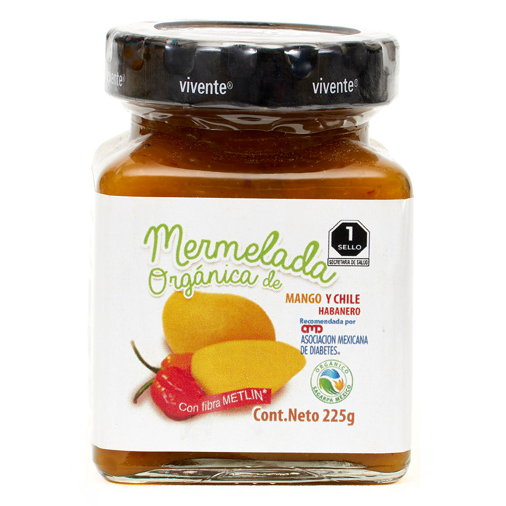 Mermelada orgánica de mango chile 225 g