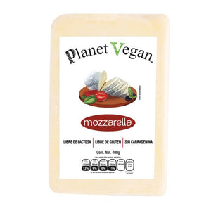 Queso vegano tipo mozzarella en barra Planet Vegan 400 g