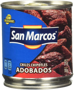 Chiles chipotles adobados San Marcos 215 g