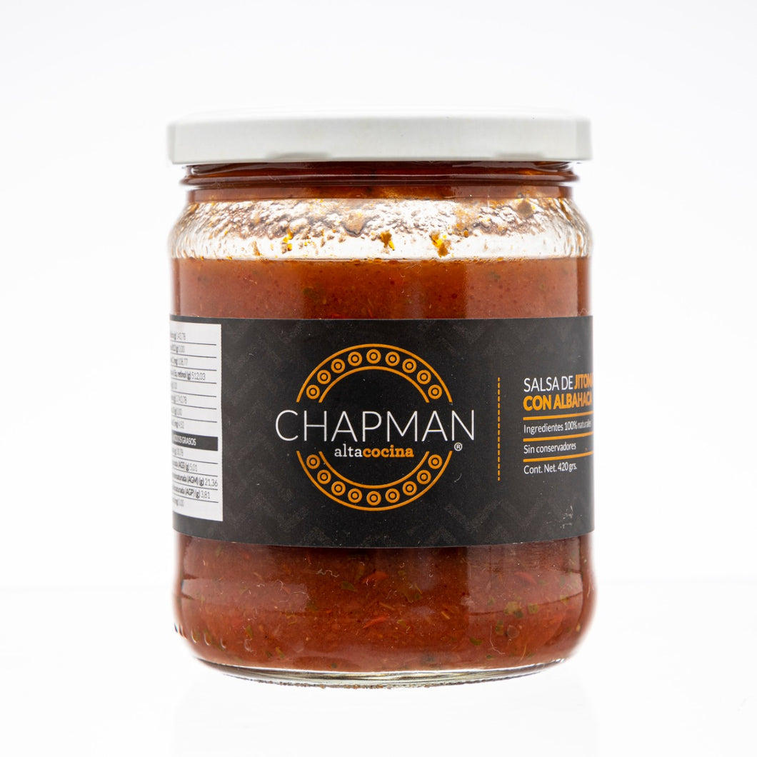 Salsa de jitomate con albahaca Chapman 420 g