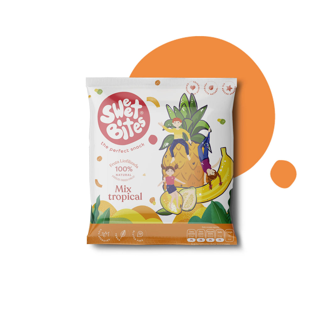 Mix tropical liofilizado Sweet Bites bolsa 15 gramos