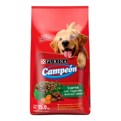 Alimento para perro Campeón adulto carne con vegetales 15 kg