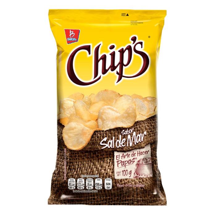 Papas Chip's sabor sal de mar 100 g
