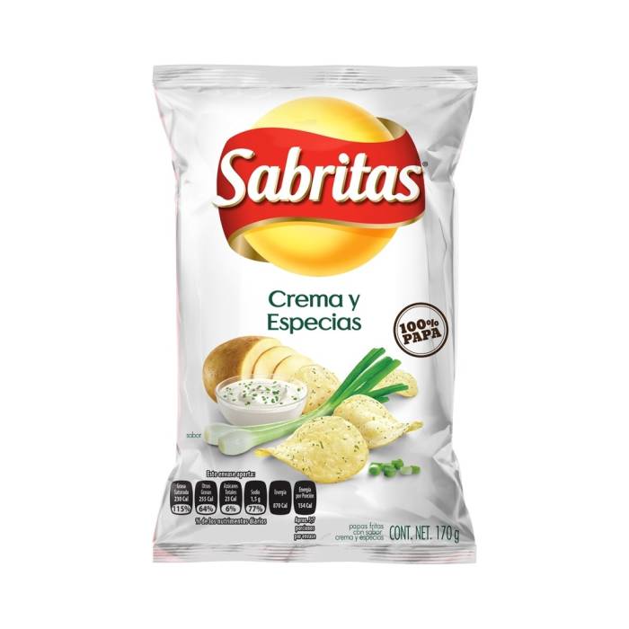 Papas Sabritas crema y especias 170 g