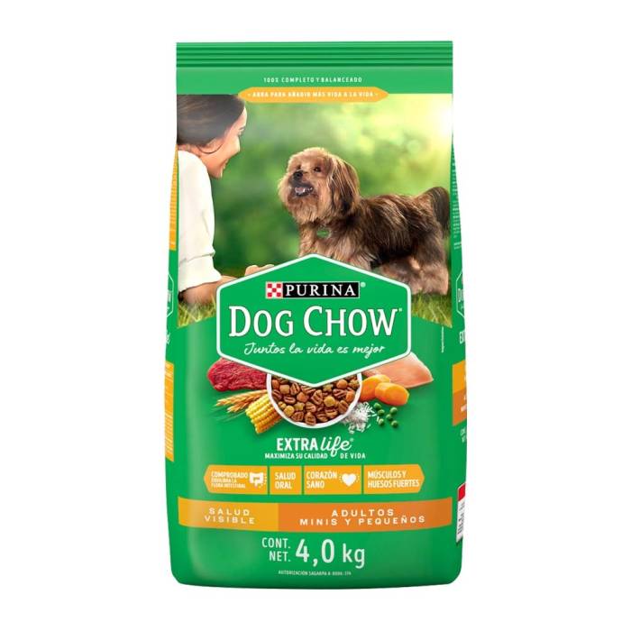 Alimento para perro Dog Chow Extra Life adultos minis y pequeños 4.0 kg