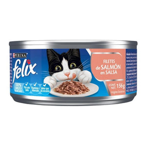 Alimento para gato Felix sabor filetes de salmón en salsa 156 g