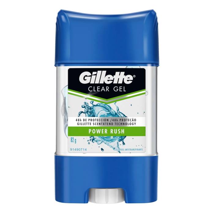 Antitranspirante Gillette power rush en gel para caballero 82 g