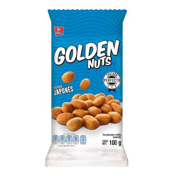 Cacahuates Barcel Golden Nuts estilo japonés 100 g