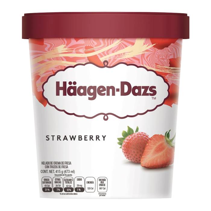 Helado Haagen Dazs fresa 473 ml