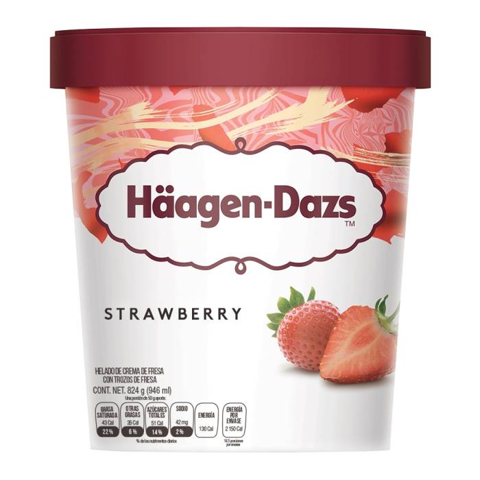 Helado Haagen Dazs fresa 946 ml