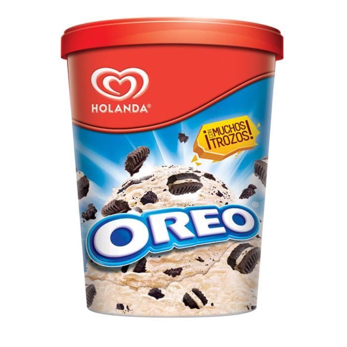 Helado Holanda Oreo sabor vainilla con trozos de galleta 1 l