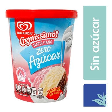 Helado Holanda Cremissimo napolitano zero azúcar 1 l