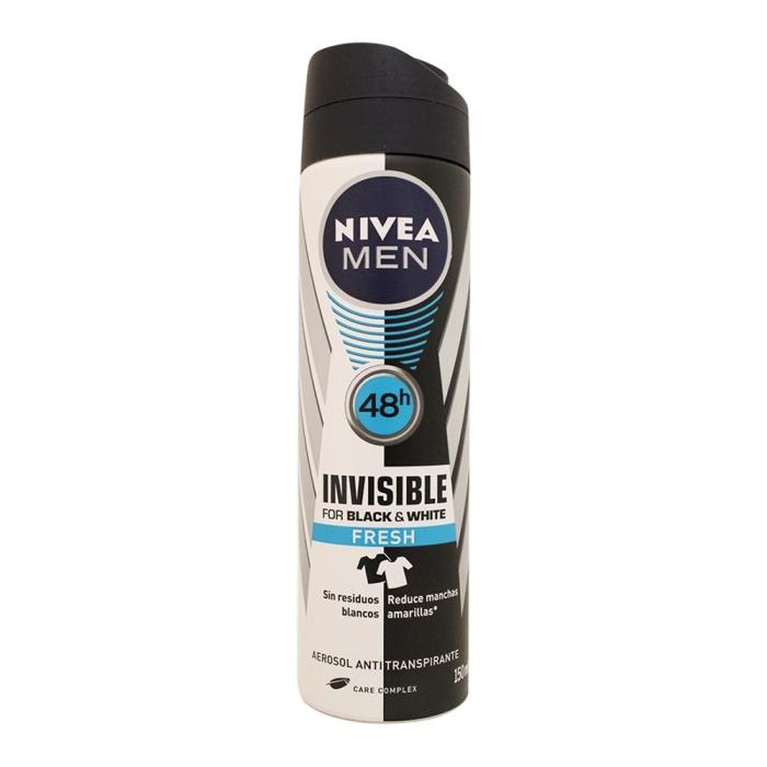 Antitranspirante Nivea Men invisible fresh en aerosol para caballero 150 ml