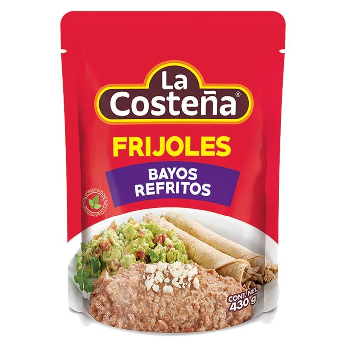 Frijoles negros La Costeña refritos en bolsa 430 g