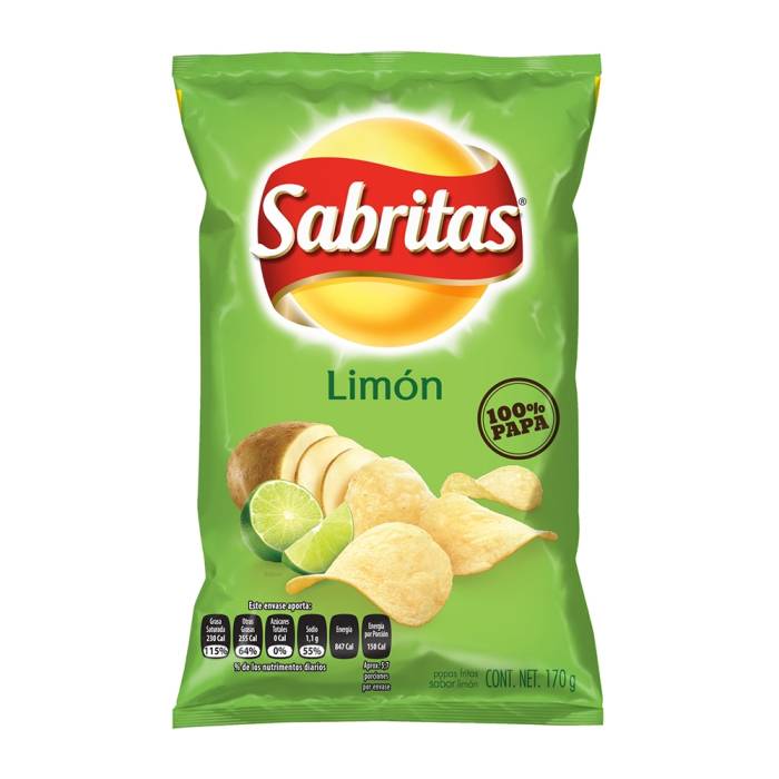 Papas Sabritas sabor limón 170 g