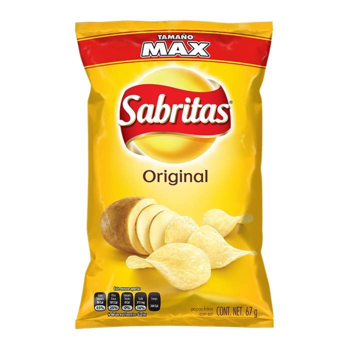 Sabritas original con sal tamaño max 67 g