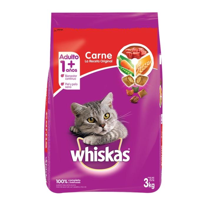 Alimento para gato Whiskas sabor carne 3 kg