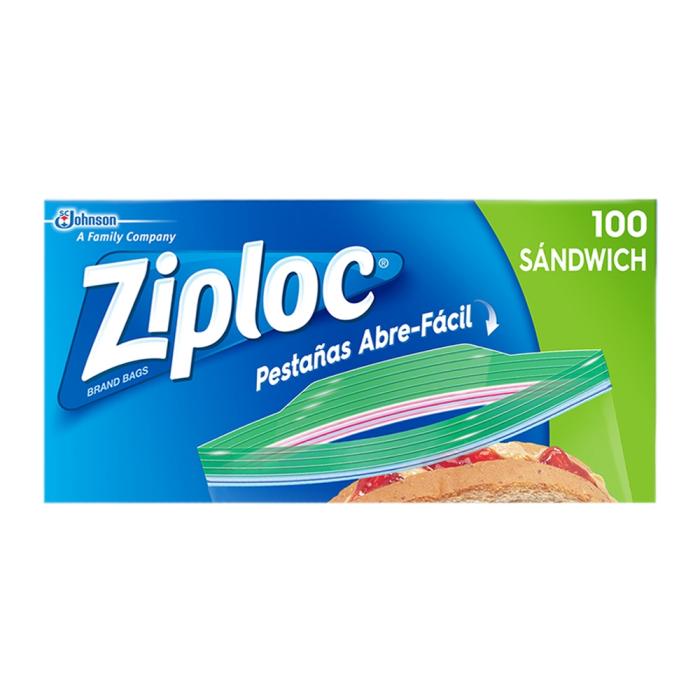 Bolsas herméticas Ziploc para sándwich 100 pzas